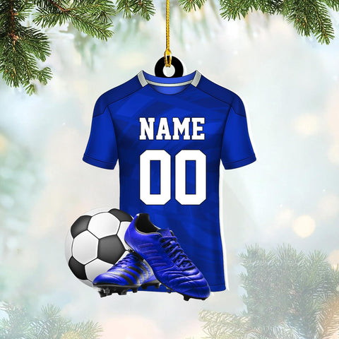 mostprints Personalized Soccer Christmas Ornament, Soccer Ornament for Boys, Soccer Team Ornaments, Gifts for The Soccer Player, Soccer Player Ornament, Soccer Gift Tree Hanging (SC6)