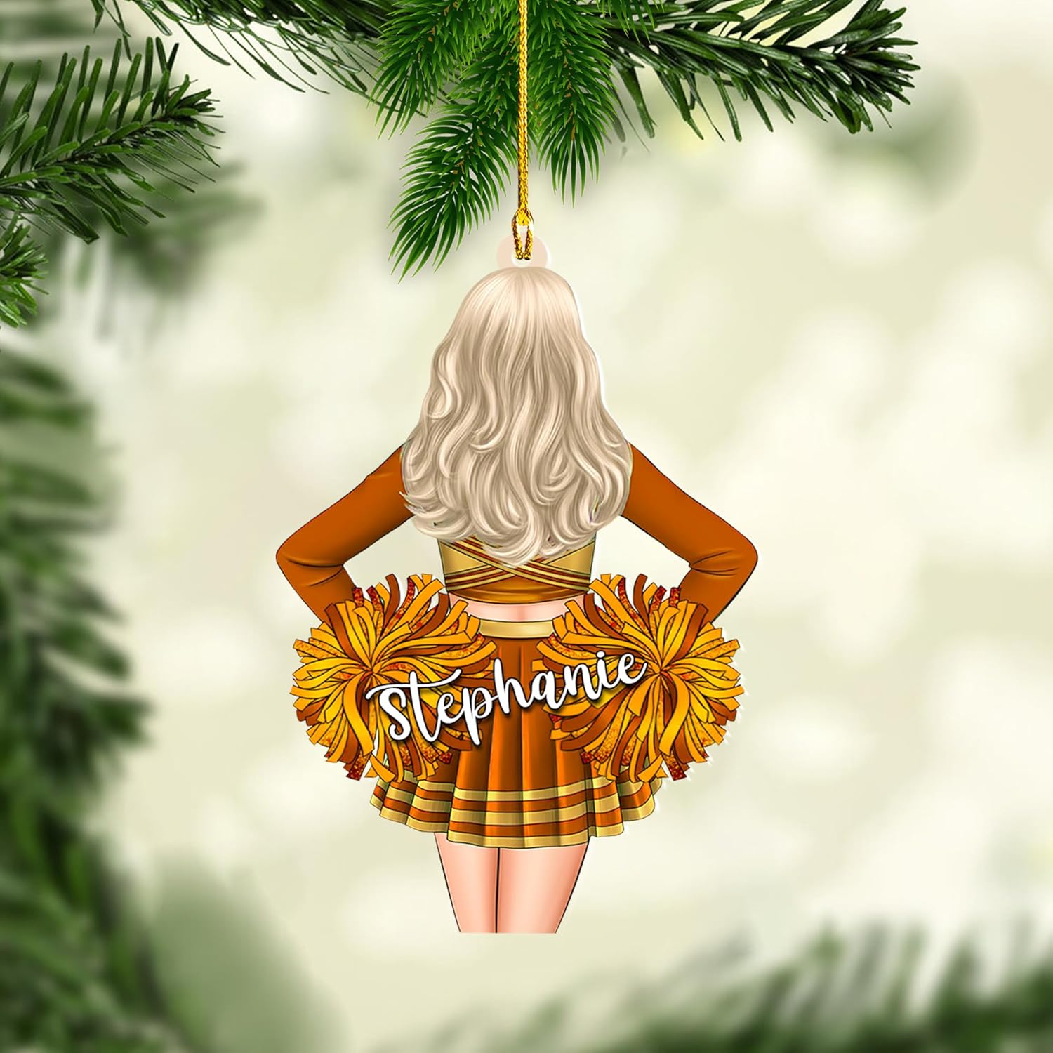 AOVL Personalized Cheerleader Ornaments Cheerleader Cheerleading Lovers Ornaments Cheerleading Ornament Gift for Cheerleader Christmas 2024 Cheer Cheerleader Ornaments Xmas (Cheer 13)