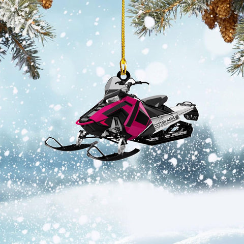 Artparel Personalized Customized Snowmobile Shoes Acrylic Christmas Ornament for Snowmobile Lovers (SM 6)