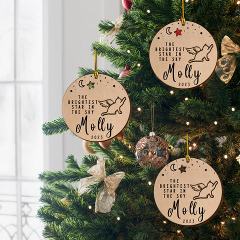MAPrints Personalized Cat Christmas Ornaments, Cat First Christmas Wood Ornaments, Gifts for Cat Lovers, Cat Memorial Ornament, Forever Loved Cat Keepsake, Cat Loss Gifts (CAT 19)