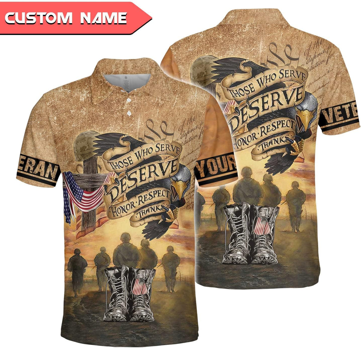 Personalized Veteran Shirts for Men, Army Shirts for Men, Army Shirts, Army Veteran Shirts for Men, Veteran Polo shirt