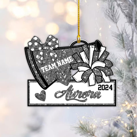 Suseaz Personalized Cheerleader Ornament 2024, Cheerleader Christmas Ornaments, Cheer Christmas Ornament, Cheerleading Ornament 2024, Cheer Ornaments for Christmas Tree (Acrylic, Cheer6)