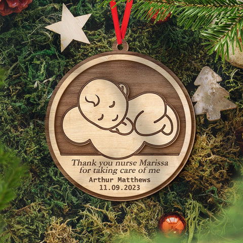 MAPrints Personalized Obstetrician Or Midwife Christmas Ornament, Midwife Christmas Ornament, Thank You Gift for Midwife Ornament, Midwife Retirement Ornament, Midwife Appreciation Gift (MW 4)