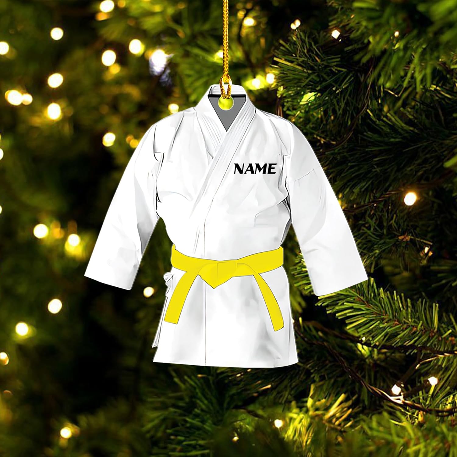 Artparel Personalized Karate Ornament Karate Uniform Ornaments Gifts for Karate Lovers Karate Gift Christmas Ornament 2024 Taekwondo Ornament Jiu Jitsu Ornament Gift for Karate (Karate 1)