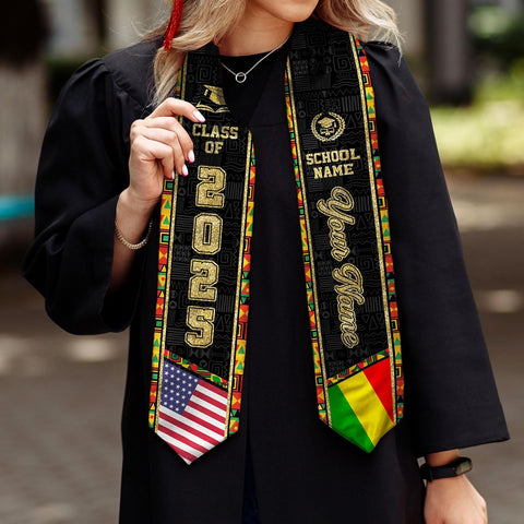 African American Graduation Sash, Graduation Stole Customize, African Graduation Sash, Graduation Stole Class of 2025