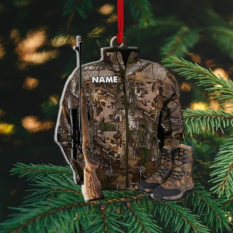 Artparel Personalized Hunting Ornament, Hunter Vest Ornament, Custom Hunting Christmas Ornament, Gifts for Hunting Lovers (Hunting 9)