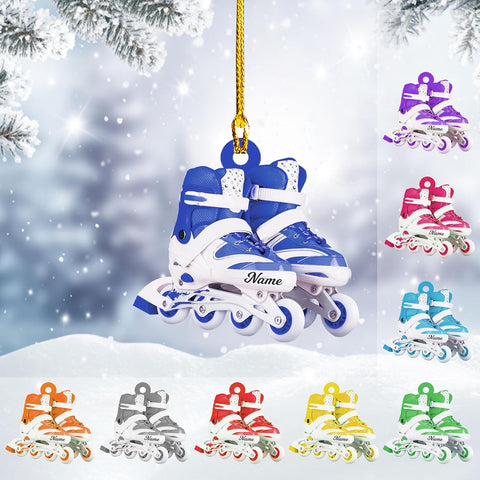 AOVL Custom Roller Skate Ornaments 2024 Roller Skate Christmas Ornament Roller Skate Ornaments for Christmas Tree Roller Skate Ornament Gift for Roller Skate Lovers Roller Skates Christmas (RS7)