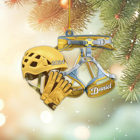 Artparel Personalized Climbing Ornaments Rock Climbing Christmas Ornament Rock Climber Ornaments Climber Lover Mountaineer Ornament Gift for Men Women Gift for Climber (CLB8)