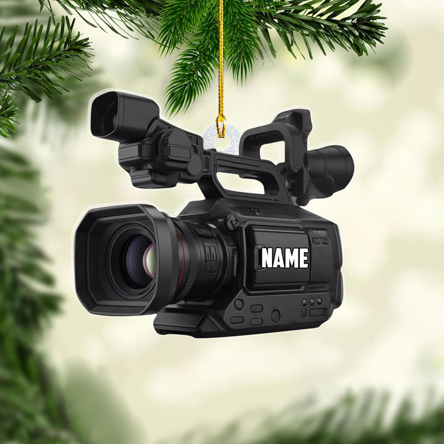 Ligthuy Personalized Camera Ornament 2024, Camera Christmas Ornament, Photographer Ornament, Gift for Photographer, Photography Ornaments, Wood and Acrylic Hanging Ornament for Xmas (Camera6)