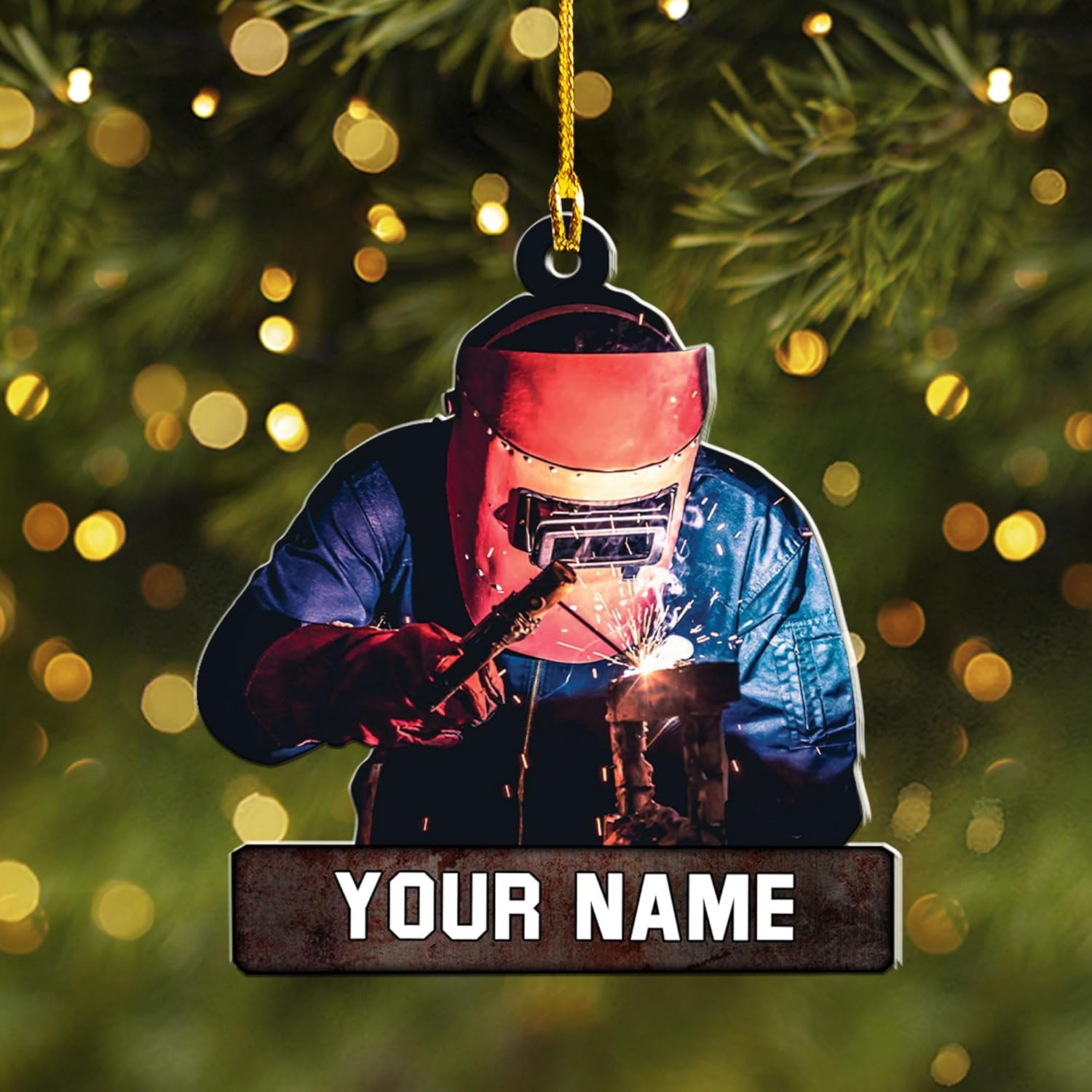 Artparel Personalized Welder Ornaments Custom Name Welder Christmas Ornament Custom Welder Gifts Welder Ornaments for Christmas Tree Welder Christmas Ornament (WD 10)