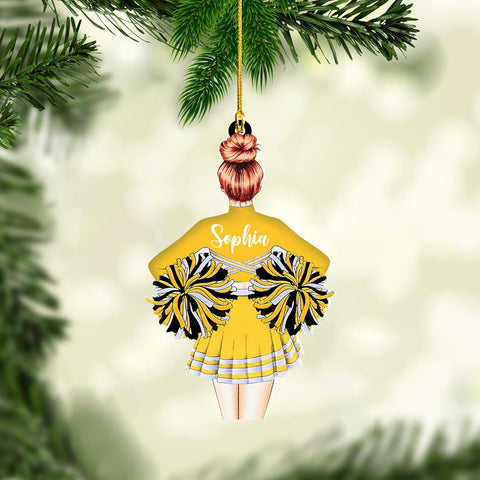 AOVL Personalized Cheerleader Ornaments Cheerleader Cheerleading Lovers Ornaments Cheerleading Ornament Gift for Cheerleader Christmas 2023 Cheer Cheerleader Ornaments Xmas (Cheer 8)
