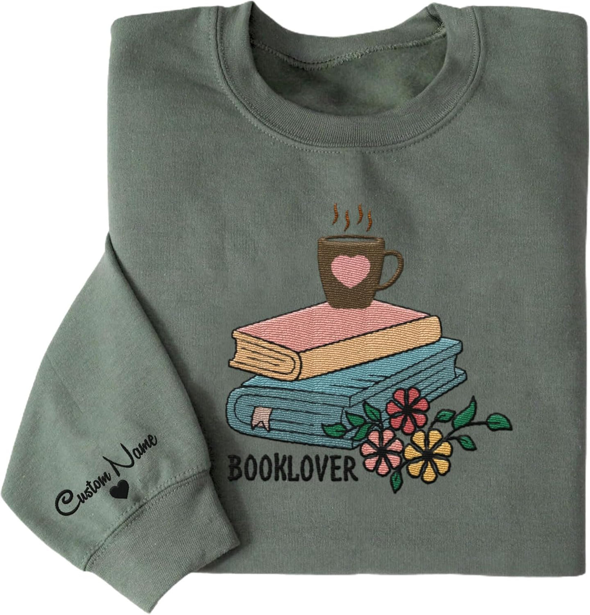 Suseaz Embroidered Book Lover Shirt for Women Custom Reading Sweatshirt Bookish Hoodie Gifts for Teacher Booktrovert