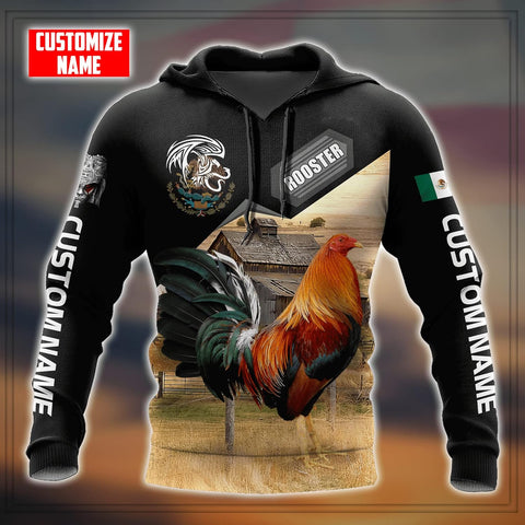 Personalized Rooster 3D Printed Unisex Shirt Unisex Hoodie, T Shirt, Zip Up Hoodie, Sweatshirt for Men AD1212 Multicolor