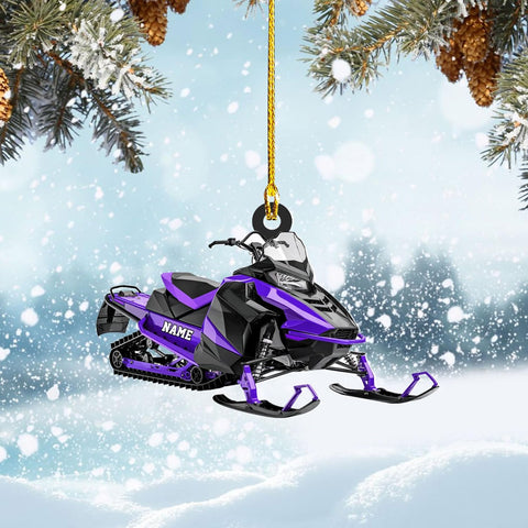 Artparel Personalized Customized Snowmobile Shoes Acrylic Christmas Ornament for Snowmobile Lovers (SM 3)