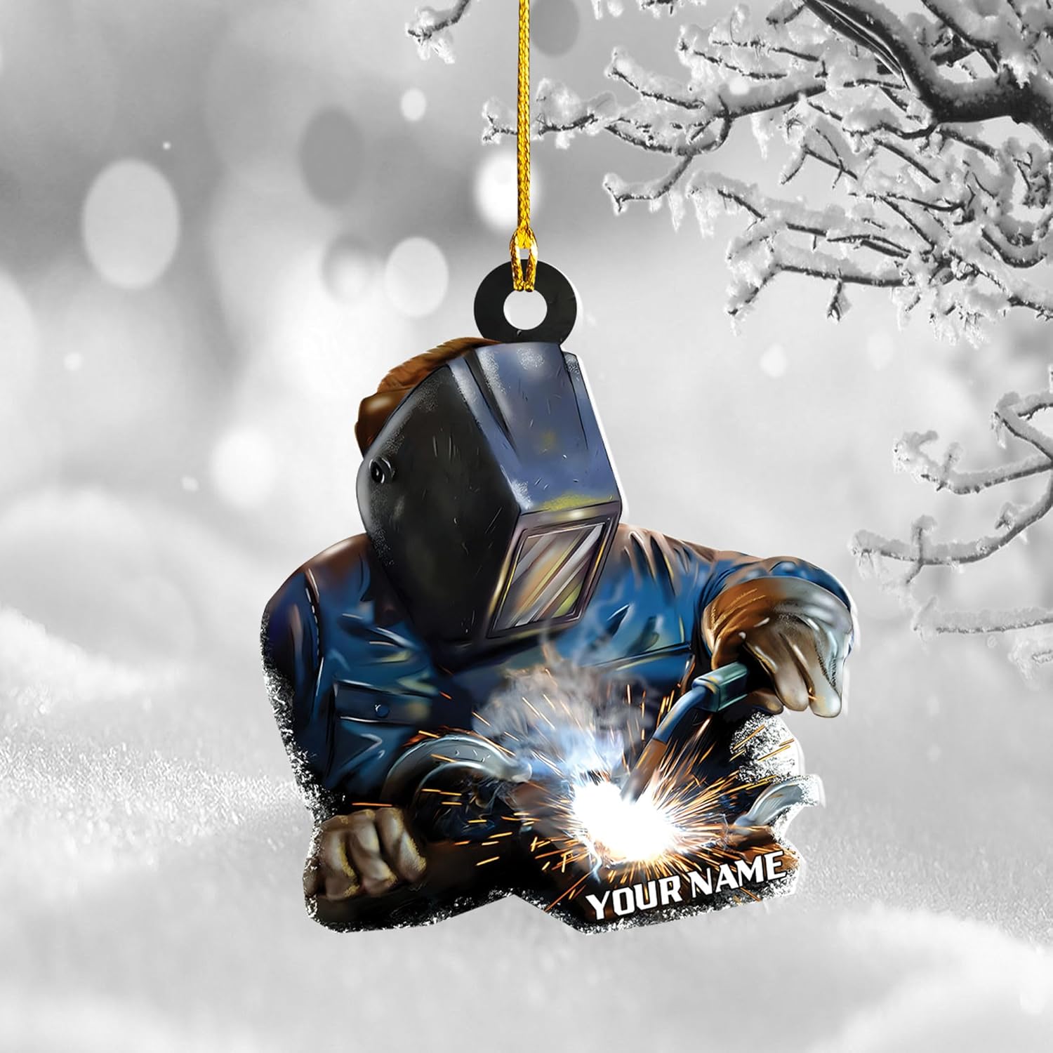 Artparel Personalized Welder Ornaments Custom Name Welder Christmas Ornament Custom Welder Gifts Welder Ornaments for Christmas Tree Welder Christmas Ornament (WD 2)