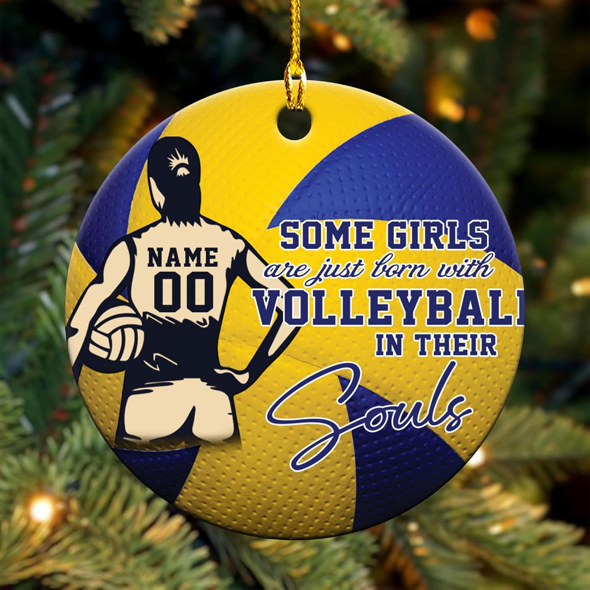 mostprints Personalized Volleyball Ornament, Volleyball Christmas Ornament, Beach Volleyball Gift for Volleyball Players Volleyball Ornament Christmas Tree Volleyball Team Gifts (V13)