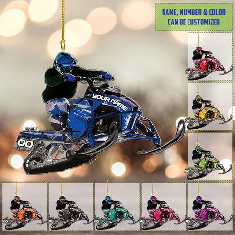 RoyalBro Personalized Snowmobile Ornament Snowmobile Gear Shoes Christmas Ornament for Snowmobile Lovers, Snowmobile Christmas Ornament Gift for Snowmobile Lovers (Style 1)