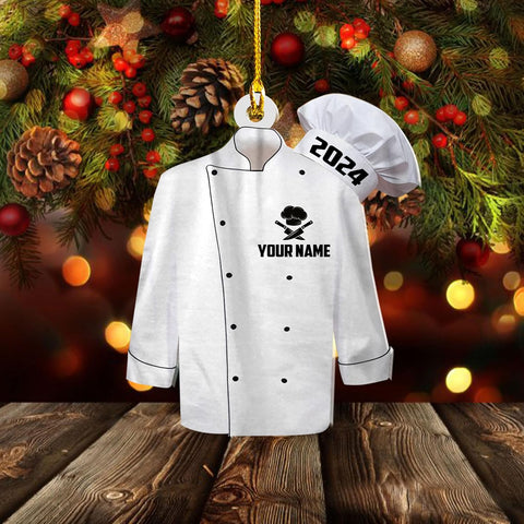 Paniprints Personalized Chef Christmas Ornaments 2024, Chef Ornament, Cooking Christmas Ornaments, Kitchen Christmas Ornaments for Xmas (Chef 11)