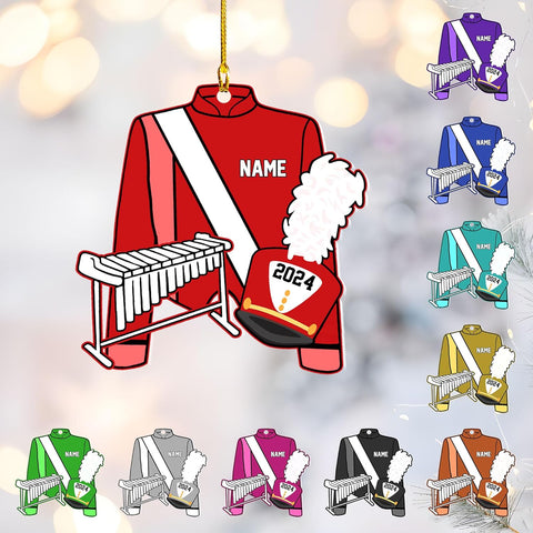 Pretyprints Marching Band Christmas Ornament Personalized Girl 2024 Custom Marching Band Gifts Band Director Gifts, Marching Band Gifts, Music Ornament Marching Band Teacher Gifts Music (Style 18)