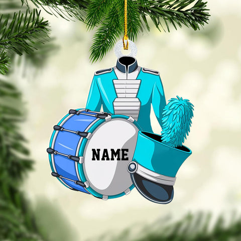 Podagree Personalized Drum Set Ornaments for Christmas, Customized Drummer Playing Drum Christmas Ornament, Custom Name Year Drummer Xmas Ornament, Instrument Ornaments, Drum Ornament Xmas (DRH3)