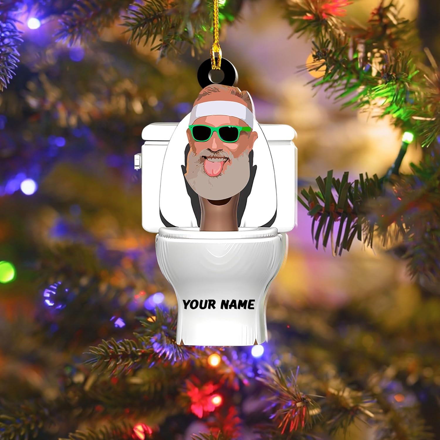 Personalized PhotoToilet Ornament, Acrylic 2D Shape Flat Ornament Toilet Paper, Funny Toilet Paper Roll Ornament, Hanging Glass Toilet Ornaments For Christmas Tree, Gifts For Christmas 2024 (Photo 19)