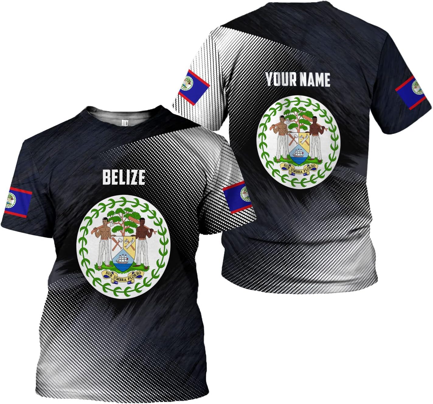 Personalized Belize Shirt Custom Belize Flag Belize Map Shirt for Men and Women, Belize Pride T-Shirt, Belize Tshirt Belize (Style 2)