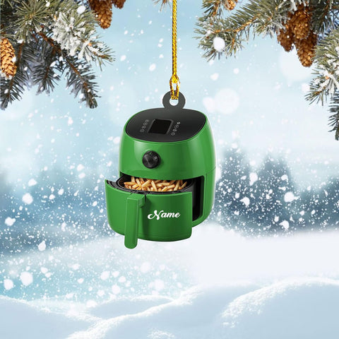 Personalized Air Fryer Ornament, Air Fryer Christmas Ornaments, Kitchen Tools Ornaments Christmas, Cooking Lovers Christmas Acrylic Ornament, Chef Christmas Decor, Kitchen Decoration (FR5)