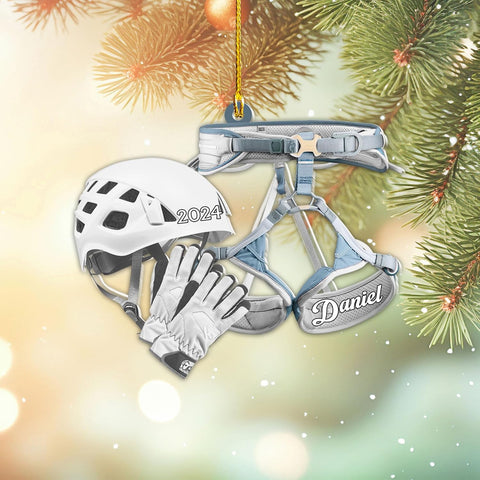 Artparel Personalized Climbing Ornaments Rock Climbing Christmas Ornament Rock Climber Ornaments Climber Lover Mountaineer Ornament Gift for Men Women Gift for Climber (CLB8)