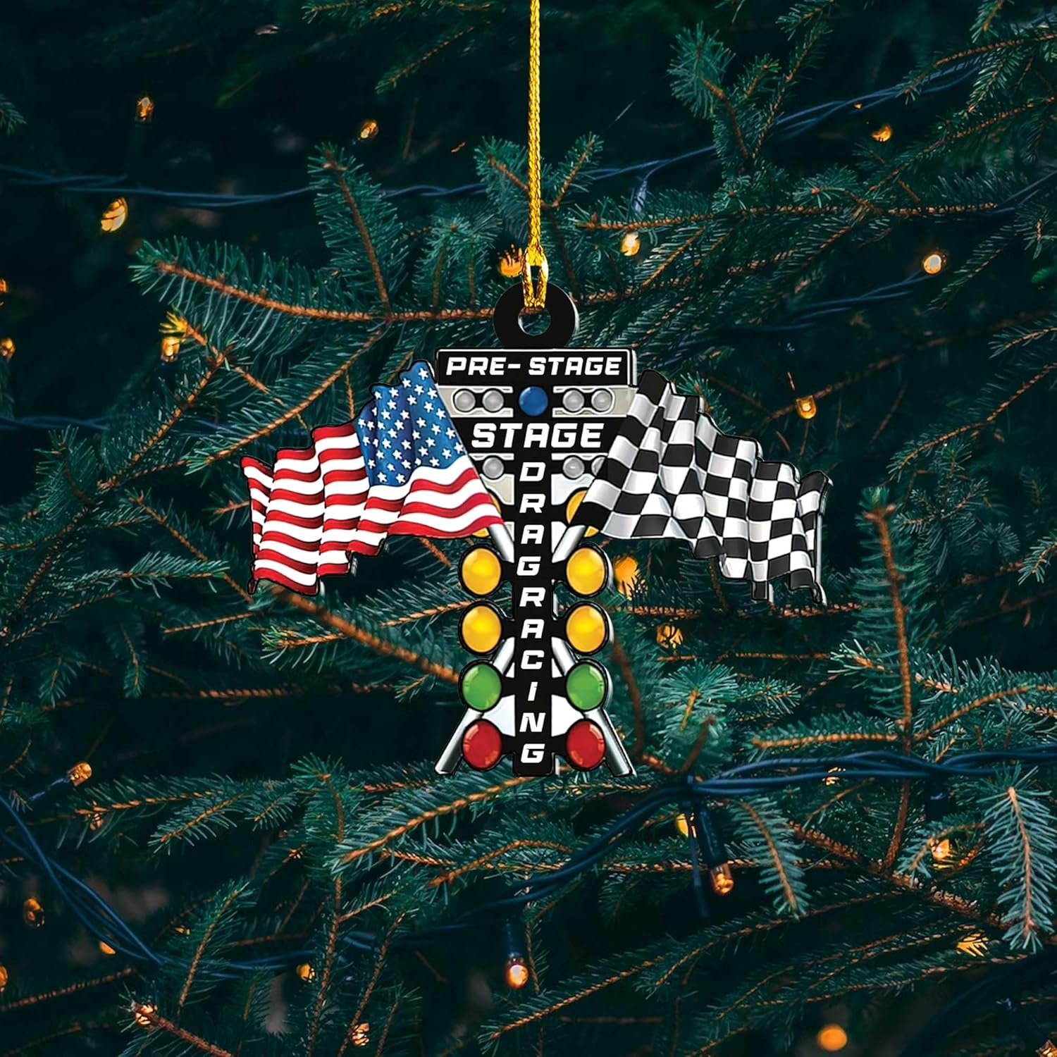 Royal Fight Personalized Racing Ornament Race Car Ornament Custom Drag Racing Christmas Ornaments Gift for Racing Lovers Drag Racing Ornament Racer Gifts (RC 10)