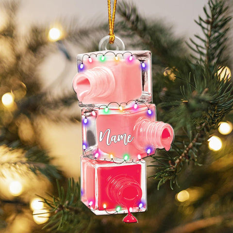 Royal Fight Personalized Nail Ornament,Nail Technician Ornament, Nail Technician Ornaments, Makeup Ornaments Makeup Christmas Ornament, Nail tech Gifts, Nail Technician Gifts (Nail 7)