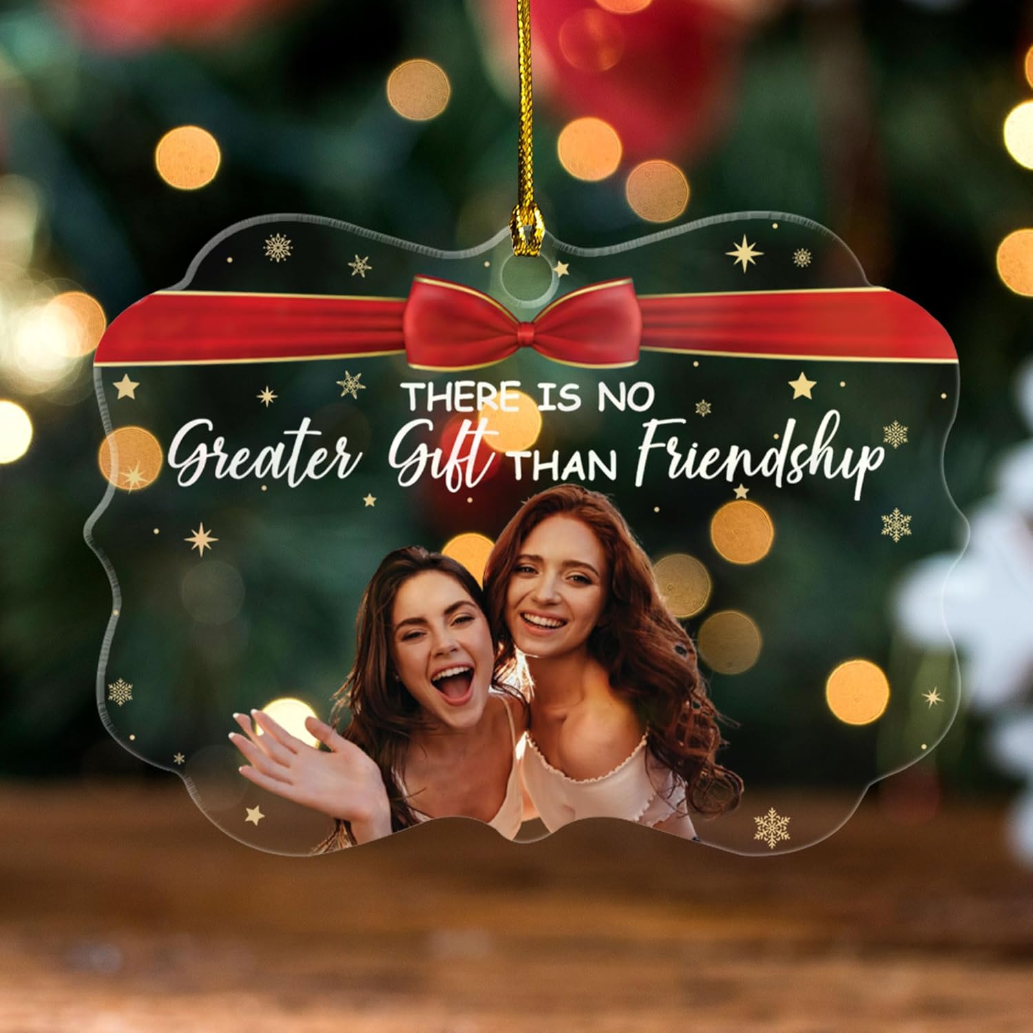 MAPrints Personalized Best Friend Ornament, Custom Christmas Friendship Gift, Xmas Besties Gift for Christmas Tree 2024, Good Friend Christmas Ornaments Friends Bestie Ornaments (BFF 29)