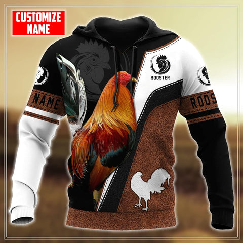 Personalized Name Rooster 3D All Over Printed Unisex Hoodie Unisex Hoodie, T Shirt, Zip Up Hoodie, Sweatshirt for Men AD1198 Multicolor