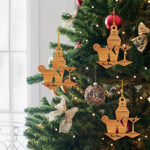 MAPrints Personalized Bartender Christmas Ornaments, Bartender Wood Ornament, Personalized Bartender Gift, Best Christmas Ornament 2024, Ornament Xmas Tree Hanging Decor Keepsake (BTD 7)