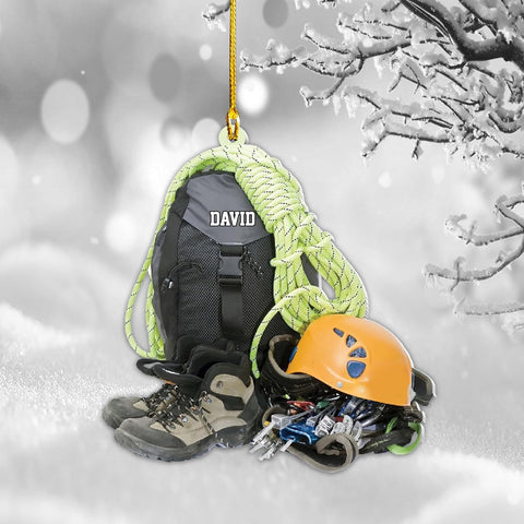 Artparel Personalized Climbing Ornaments Rock Climbing Christmas Ornament Rock Climber Ornaments Climber Lover Mountaineer Ornament Gift for Men Women Gift for Climber (Climbing 1)