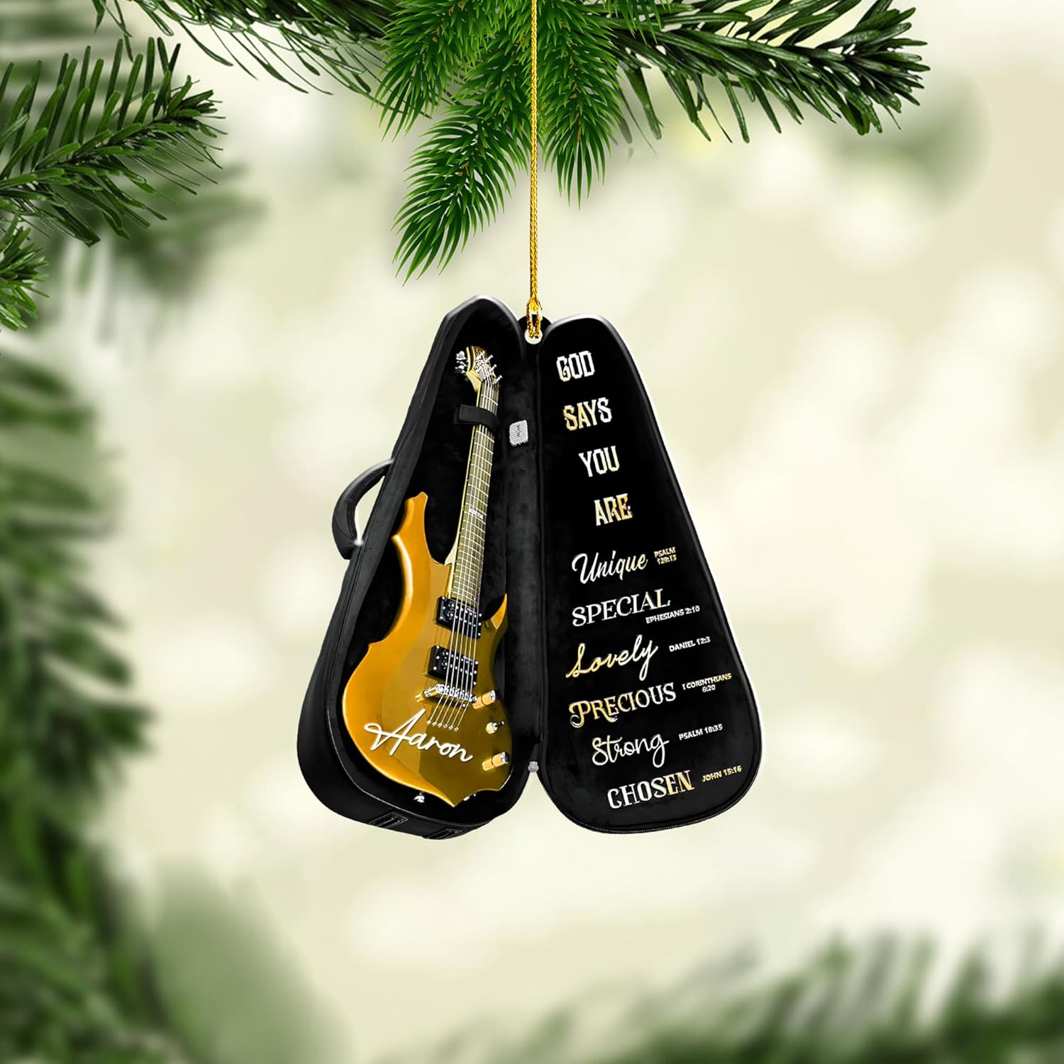 Personalized Guitar Ornament, Electric Guitar Ornament, Guitar Christmas Ornaments 2024, Acoustic Guitar Christmas Ornament, Guitar Christmas Ornaments Guitarist Gift Musical Instruments Xmas (G8)