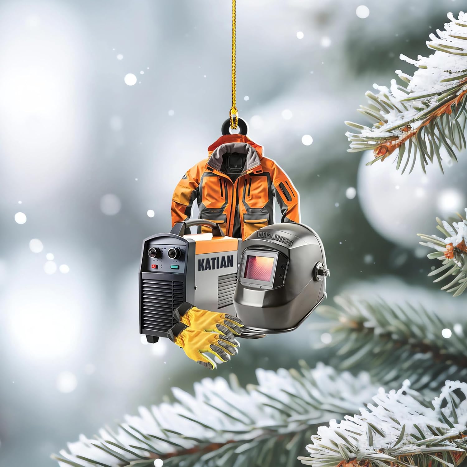 Artparel Personalized Welder Ornaments Custom Name Welder Christmas Ornament Custom Welder Gifts Welder Ornaments for Christmas Tree Welder Christmas Ornament (WD33)