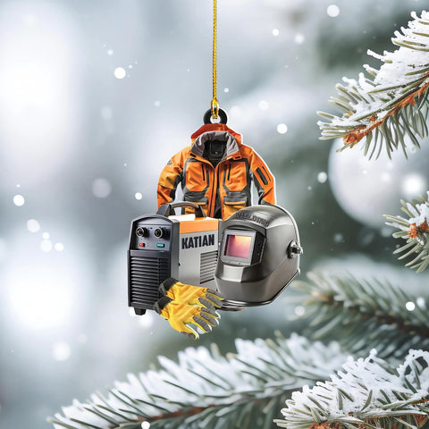 Artparel Personalized Welder Ornaments Custom Name Welder Christmas Ornament Custom Welder Gifts Welder Ornaments for Christmas Tree Welder Christmas Ornament (WD33)