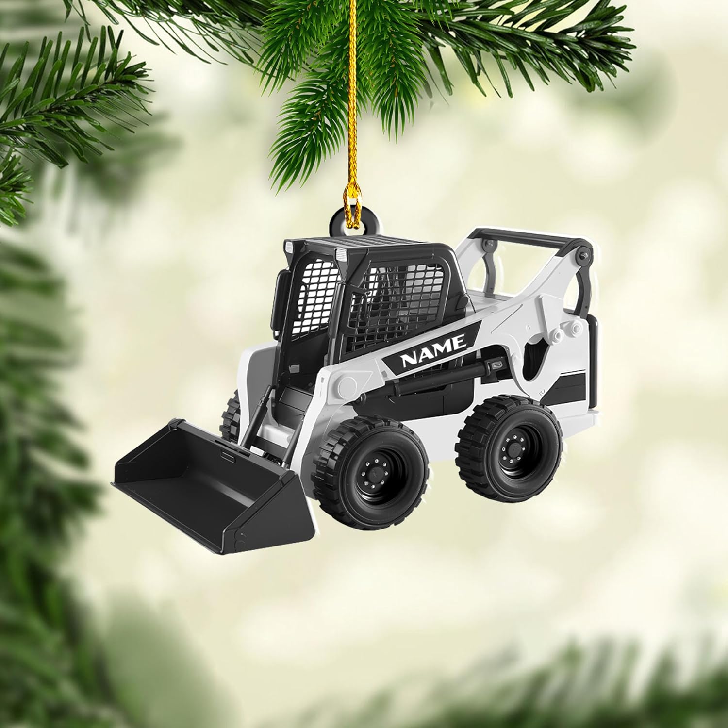 Artparel Skid Steer Loader Ornament Track Skid Steer Ornament Track Loader Ornaments for Christmas Tree Skid Steer Machine Ornaments 2024 Tractor Loader Xmas Ornament Gifts (SSL8)