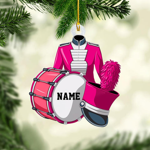 Podagree Personalized Drum Set Ornaments for Christmas, Customized Drummer Playing Drum Christmas Ornament, Custom Name Year Drummer Xmas Ornament, Instrument Ornaments, Drum Ornament Xmas (DRH3)