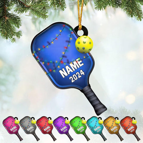 HomeDesign Personalized Pickleball Ornament 2023, Pickleball Paddles, Pickle Baller Sport Gifts Pickleball Ornament Christmas Tree Pickleball Decorations for Pickleball Lovers (PB3)