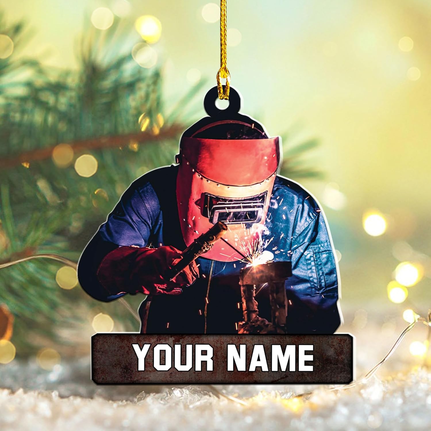 Artparel Personalized Welder Ornaments Custom Name Welder Christmas Ornament Custom Welder Gifts Welder Ornaments for Christmas Tree Welder Christmas Ornament (WD 10)