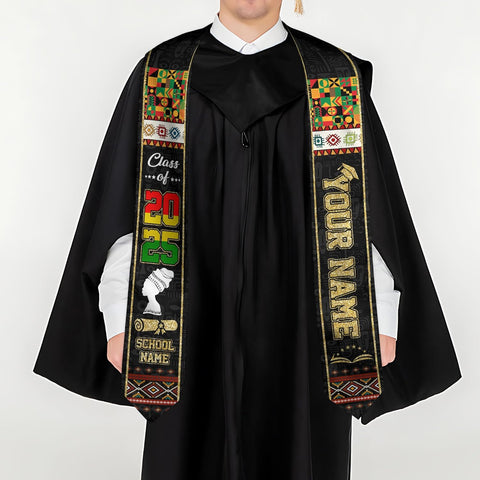 African American Graduation Sash, Graduation Stole Customize, African Graduation Sash, Graduation Stole Class of 2025