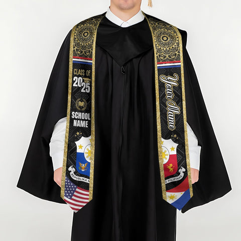 Customize Filipino Graduation Sash, Philippines Graduation Stole, Philippine Graduation Sash 2025