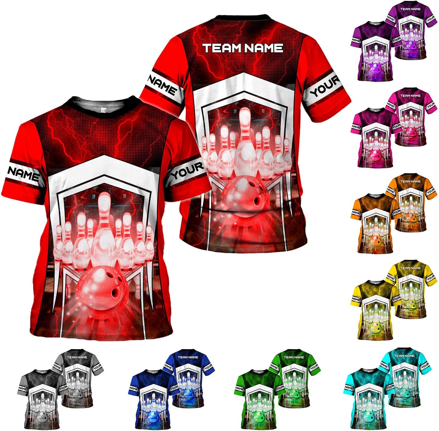 mostprints Personalized Name Bowling Shirts for Men & Women, Bowling Shirts for Team Bowling, Bowling Shirts Gift Unisex