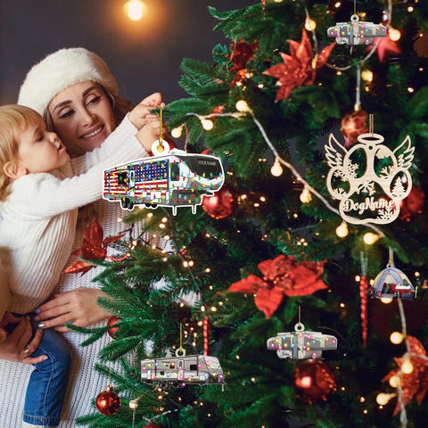 Artparel Personalized Camping Ornaments, Camping Christmas Ornaments, Camper Christmas Ornaments, Camping Ornaments for Christmas Tree, Camper Tree Ornament, Camper Gingerbread (Camping 3)