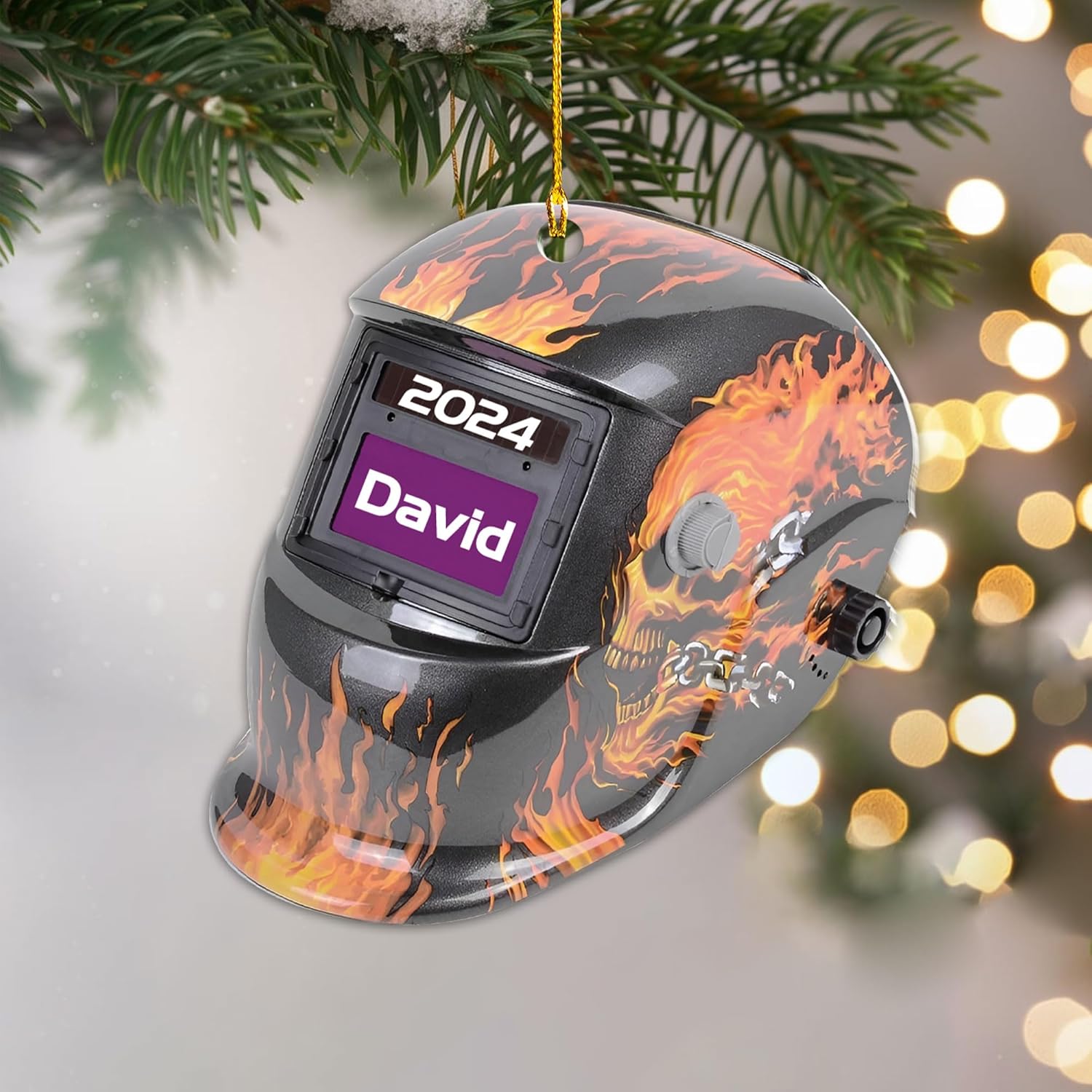 Paniprints Personalized Welder Ornament 2024, Welder Ornaments for Christmas Tree Hanging, for Men Welders, Welding Gifts for Men Women (Welder 9)