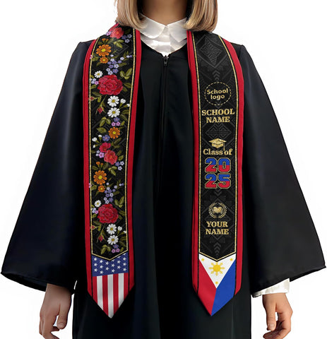 Customize Filipino Graduation Sash, Philippines Graduation Stole, Philippine Graduation Sash 2025
