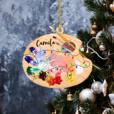 AOVL Personalized Painting Ornament, Artist Christmas Ornament, Drawing Ornament Gift, Painter Christmas Ornament, Painting Artist Ornament, Painting Tool Ornament Painter (Painting 15)