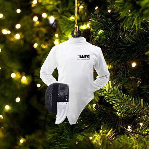 Royal Fight Personalized Fencing Ornament Fencing Christmas Ornament Fencing Gift, Fencing Christmas Tree Decor Fencer Ornament Gift for Christmas 2023 Fencer Fencing Ornament (Fencing 1)