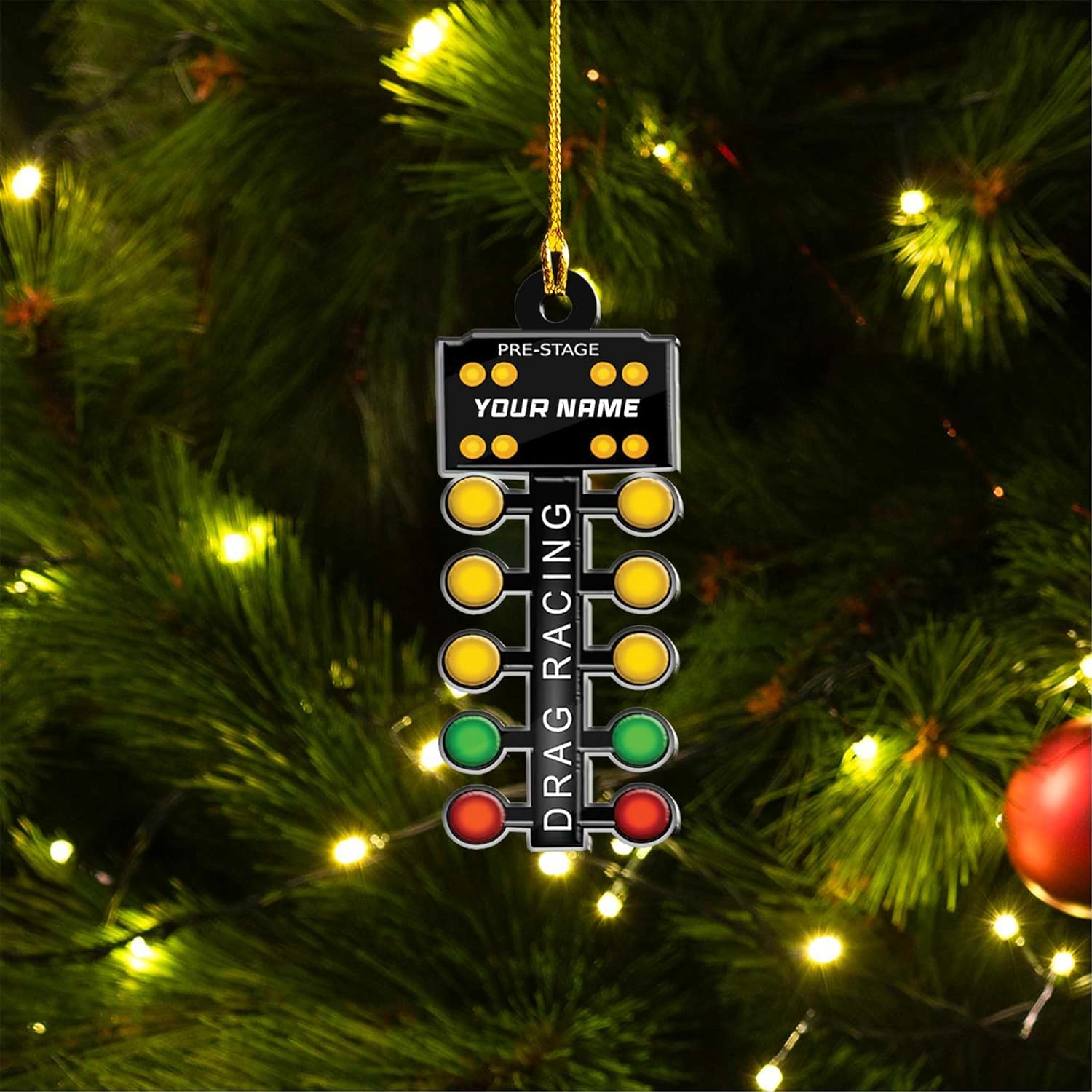 Royal Fight Personalized Racing Ornament Race Car Ornament Custom Drag Racing Christmas Ornaments Gift for Racing Lovers Drag Racing Ornament Racer Gifts (RC 4)